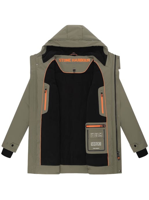 Stone Harbour heren winterparka Kitraan met magneetsluiting en fleecevoering - Image 5