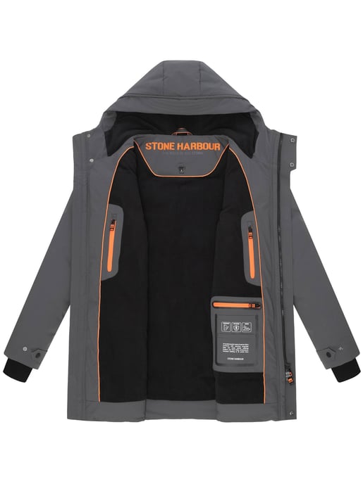 Stone Harbour heren winterparka Kitraan met magneetsluiting en fleecevoering - Image 5