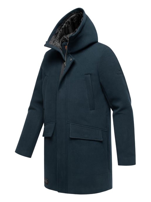 Stone Harbour heren wintermantel Fenroos in wol-look met afneembare capuchonrand - Image 3