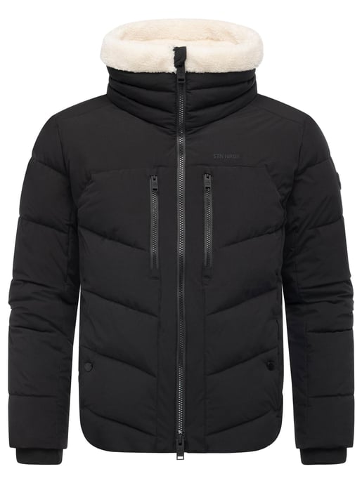 Stone Harbour heren gewatteerde jas Ansello met teddyfleece kraag en fleecevoering - Image 2