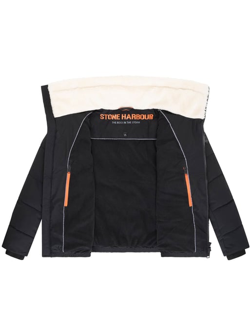 Stone Harbour heren gewatteerde jas Ansello met teddyfleece kraag en fleecevoering - Image 5