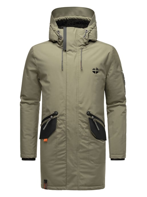 Stone Harbour heren winterjas Ragaan met teddyvoering en capuchon - Image 2