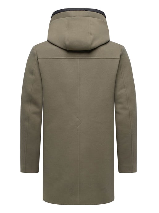 Stone Harbour heren wintermantel Fenroos in wol-look met afneembare capuchonrand - Image 4