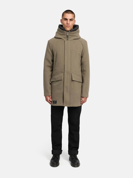Stone Harbour heren wintermantel Fenroos in wol-look met afneembare capuchonrand - Image 6