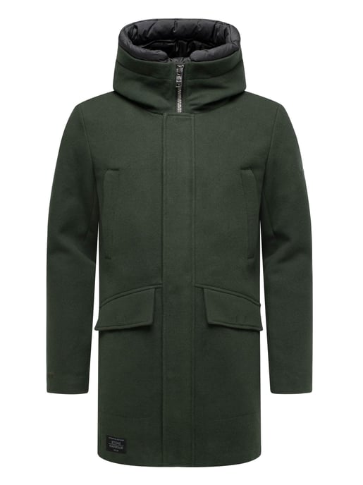 Stone Harbour heren wintermantel Fenroos in wol-look met afneembare capuchonrand - Image 2