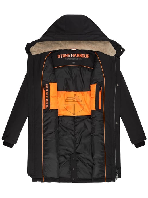 Stone Harbour heren outdoorjas Cyriaan met teddyvoering in capuchon en winddicht design - Image 5