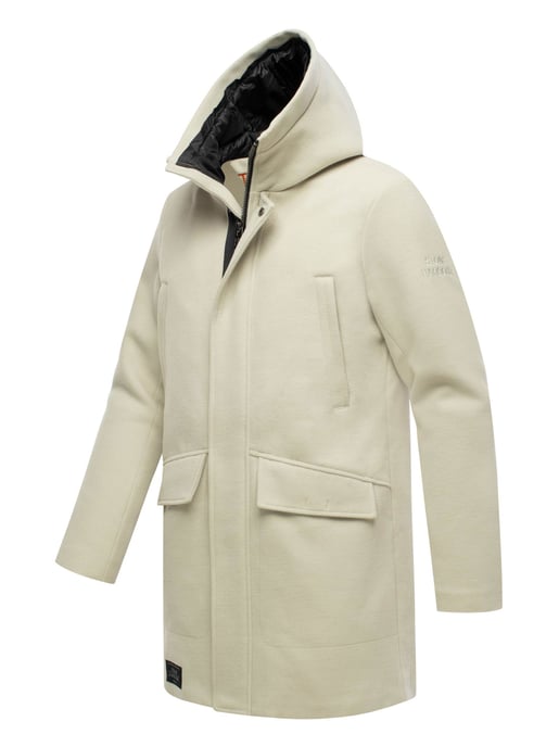 Stone Harbour heren wintermantel Fenroos in wol-look met afneembare capuchonrand - Image 3