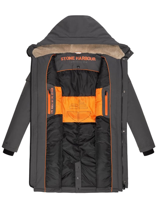 Stone Harbour heren outdoorjas Cyriaan met teddyvoering in capuchon en winddicht design - Image 5