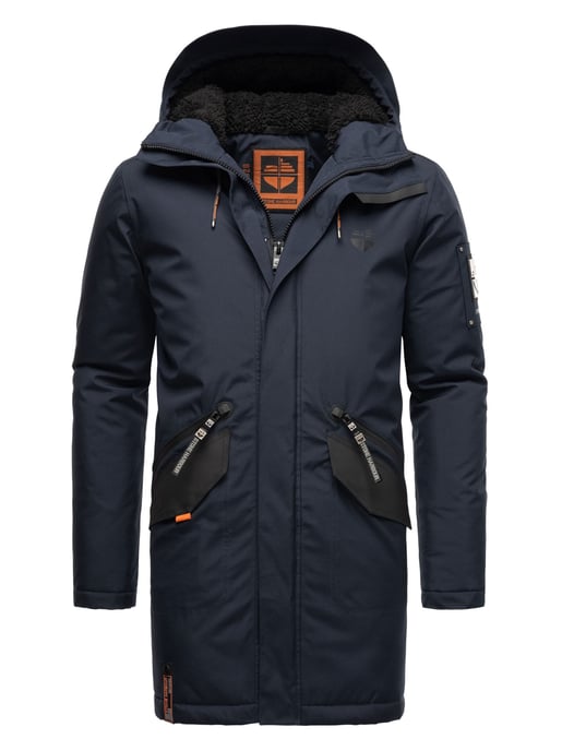 Stone Harbour heren winterjas Ragaan met teddyvoering en capuchon - Image 1