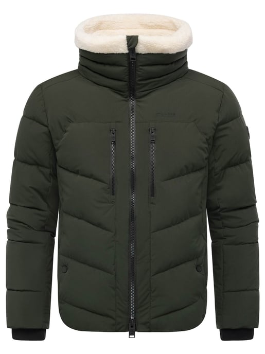 Stone Harbour heren gewatteerde jas Ansello met teddyfleece kraag en fleecevoering - Image 2