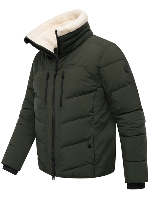 Stone Harbour heren gewatteerde jas Ansello met teddyfleece kraag en fleecevoering - Image 3