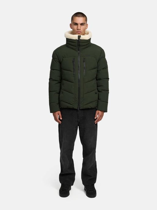 Stone Harbour heren gewatteerde jas Ansello met teddyfleece kraag en fleecevoering - Image 6