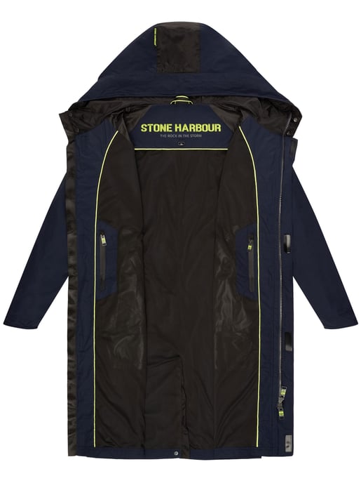 Stone Harbour regnjacka för herrar Zafaar med lång passform och vind- / vattenavvisande material - Image 5