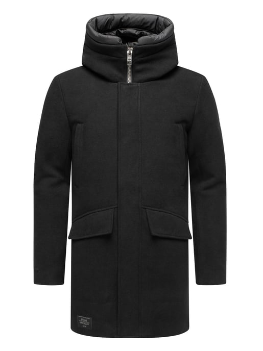 Stone Harbour heren wintermantel Fenroos in wol-look met afneembare capuchonrand - Image 2