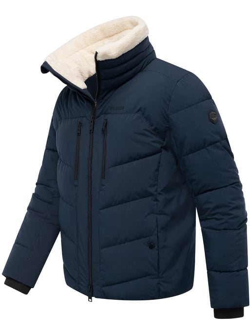 Stone Harbour heren gewatteerde jas Ansello met teddyfleece kraag en fleecevoering - Image 3
