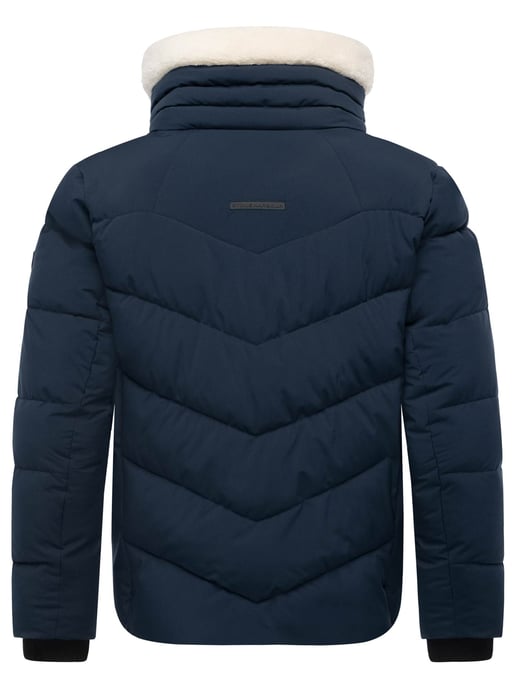 Stone Harbour heren gewatteerde jas Ansello met teddyfleece kraag en fleecevoering - Image 4