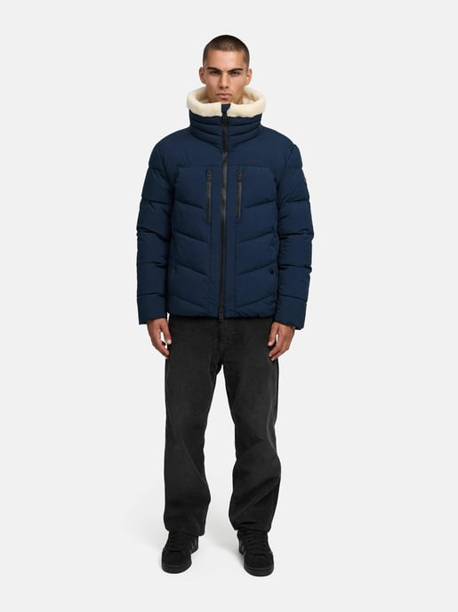 Stone Harbour heren gewatteerde jas Ansello met teddyfleece kraag en fleecevoering - Image 6