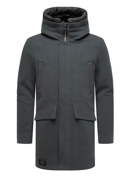 Stone Harbour heren wintermantel Fenroos in wol-look met afneembare capuchonrand - Image 2