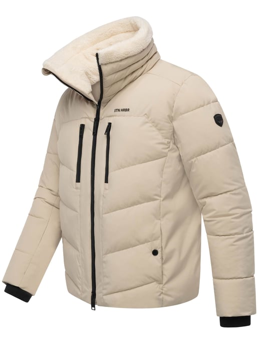 Stone Harbour heren gewatteerde jas Ansello met teddyfleece kraag en fleecevoering - Image 3