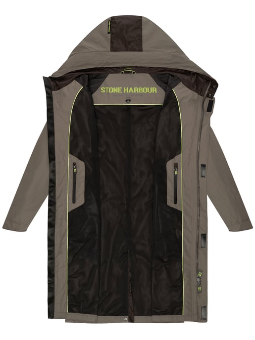 Stone Harbour regnjacka för herrar Zafaar med lång passform och vind- / vattenavvisande material - Image 5