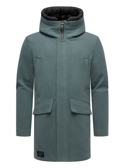 Stone Harbour heren wintermantel Fenroos in wol-look met afneembare capuchonrand - Image 2