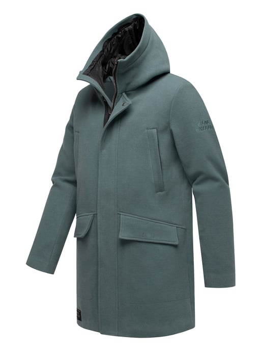 Stone Harbour heren wintermantel Fenroos in wol-look met afneembare capuchonrand - Image 3