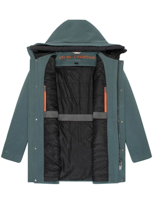 Stone Harbour heren wintermantel Fenroos in wol-look met afneembare capuchonrand - Image 5