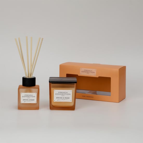 French Connection Autumn Collection Apricot & Peach Diffuesr 100ml + Candle 200g - Image 1