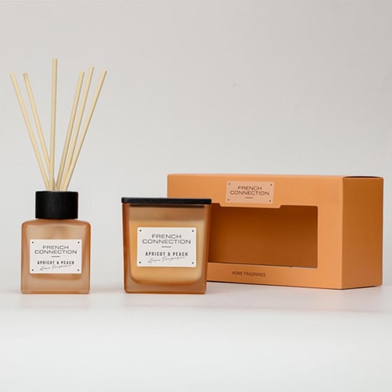 French Connection Autumn Collection Apricot & Peach Diffuesr 100ml + Candle 200g - Image 2