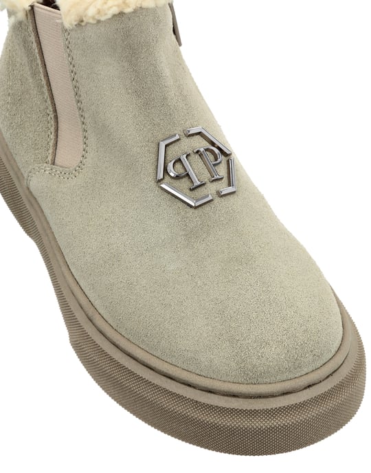 Eco Shearling Suede Anckle Boots - Image 3
