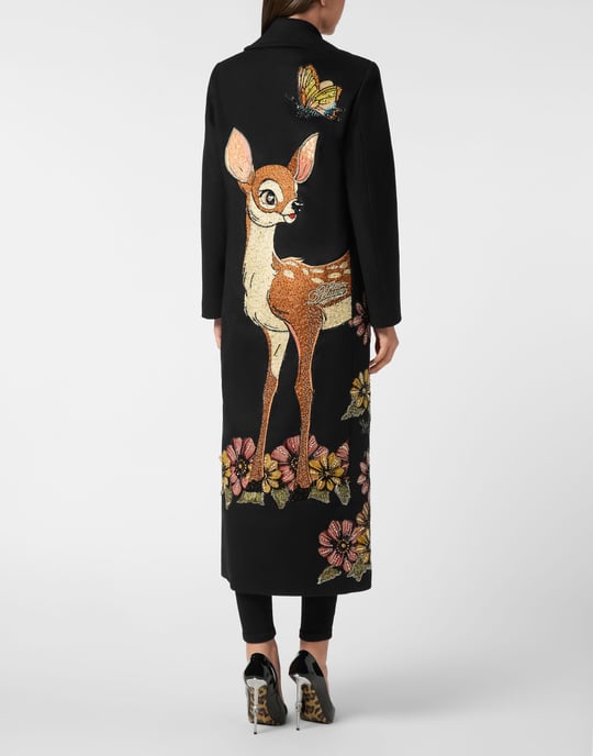 Double-Breasted Embroidered Long Coat Fairy - Image 4