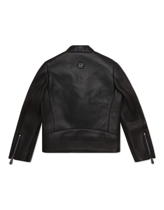 Nappa Leather Biker Jacket - Image 2