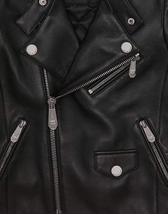 Nappa Leather Biker Jacket - Image 3