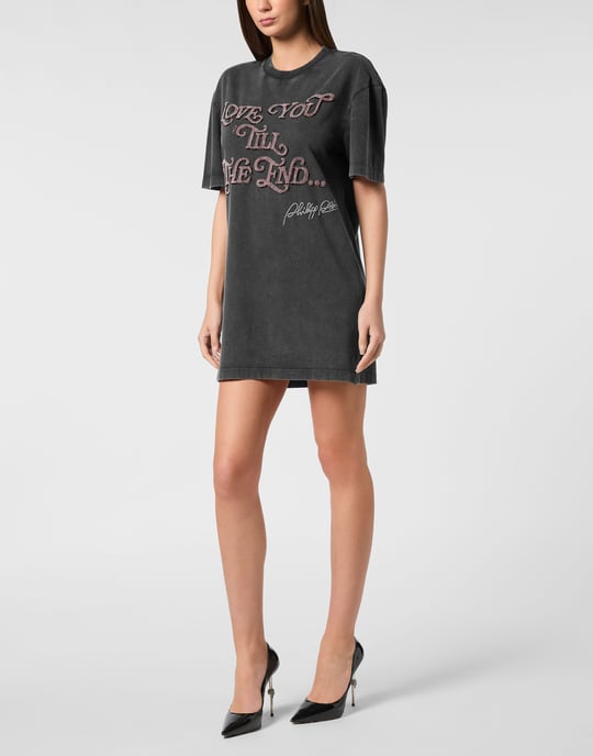 Open Back T-Shirt Dress Love Plein - Image 5