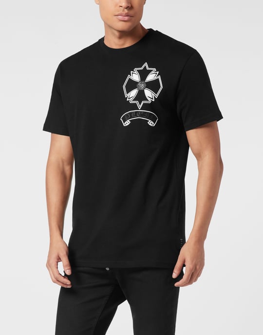 Round Neck T-Shirt Puffy Chrome Crest - Image 5