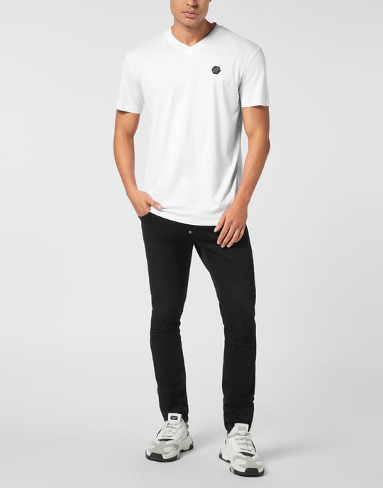 Enkel V-ringad T-shirt Hexagon - Image 3
