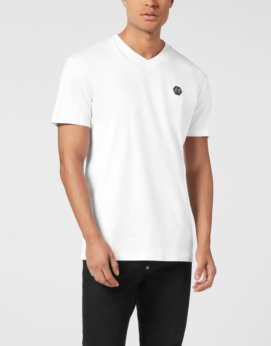Enkel V-ringad T-shirt Hexagon - Image 5