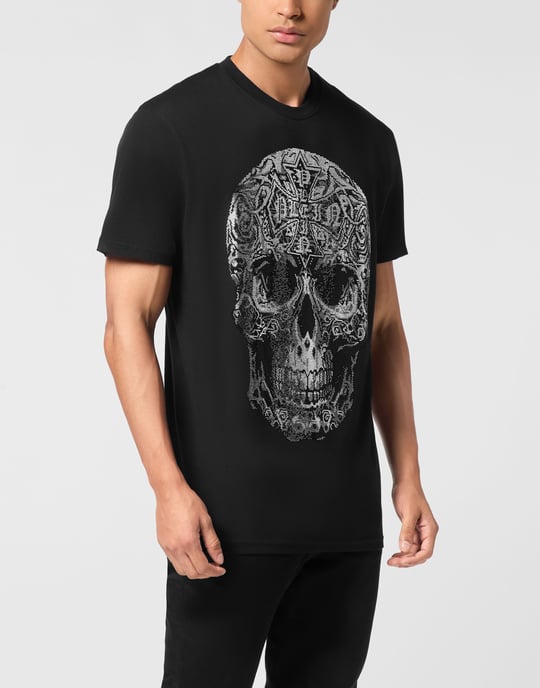Round Neck T-Shirt Gothic Skull - Image 5