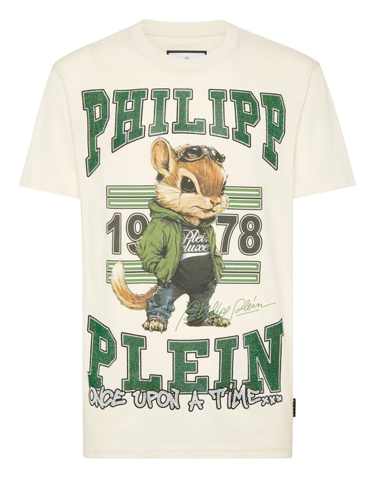Round Neck T-Shirt College Squirrel Stones - Image 1