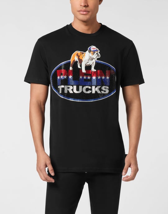 Round Neck T-Shirt Bulldog Crystal - Image 2
