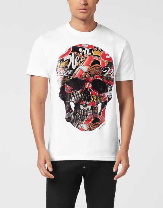 Rundhalsad t-shirt med ölskalle - Image 2