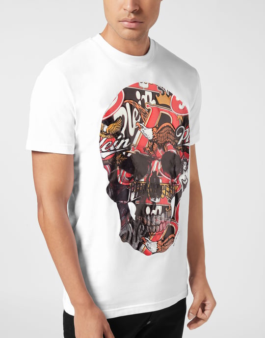 Rundhalsad t-shirt med ölskalle - Image 3