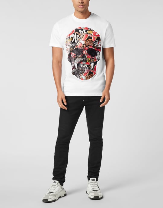 Rundhalsad t-shirt med ölskalle - Image 4
