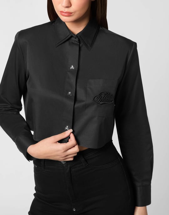 Cropped Double Collar Shirt Plein Deluxe - Image 2