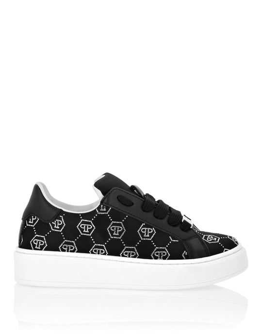 Satin Lo-Top Sneakers Monogram Strass - Image 4