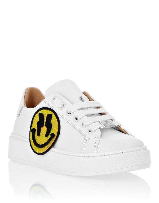 Läder Lo-Top Sneakers Smile - Image 1