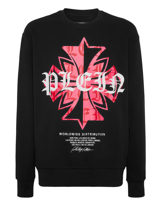 Round Neck Sweatshirt Worldwide Crest - Image 1