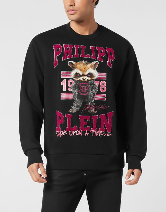 Fleece Sweatshirt College Raccoon - Image 2