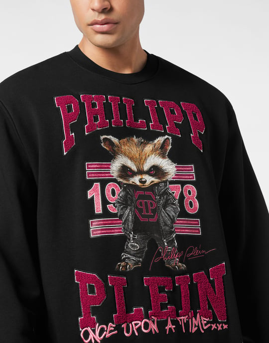 Fleece Sweatshirt College Raccoon - Image 3