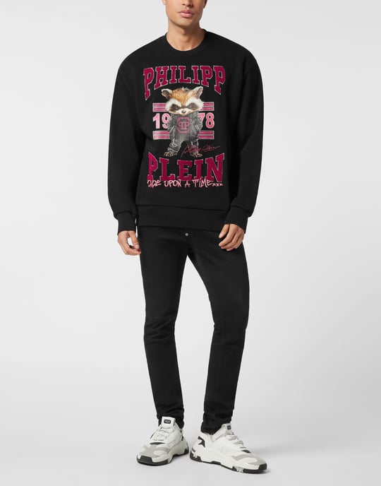 Fleece Sweatshirt College Raccoon - Image 4